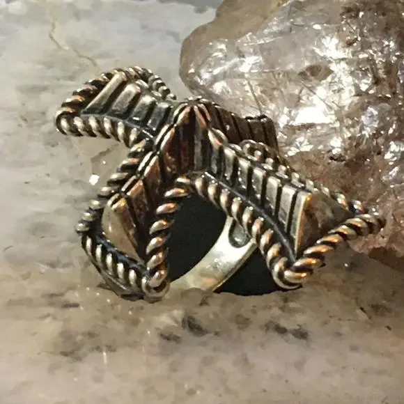 Carolyn Pollack Southwestern Style Sterling Decorated Cross Ring For Women - Picture 3 of 10